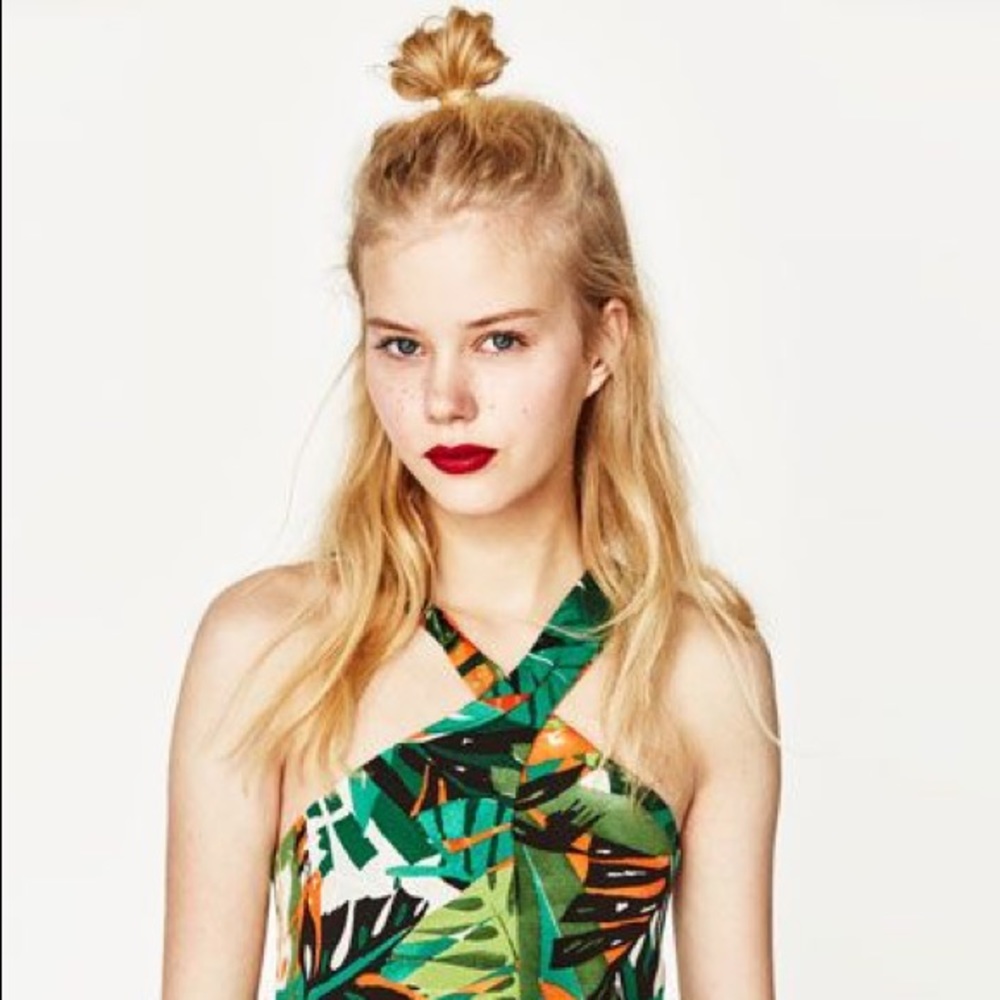 Zara short printed jumpsuit